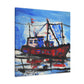 "Fishing Boat Encountering Storm" - Canvas