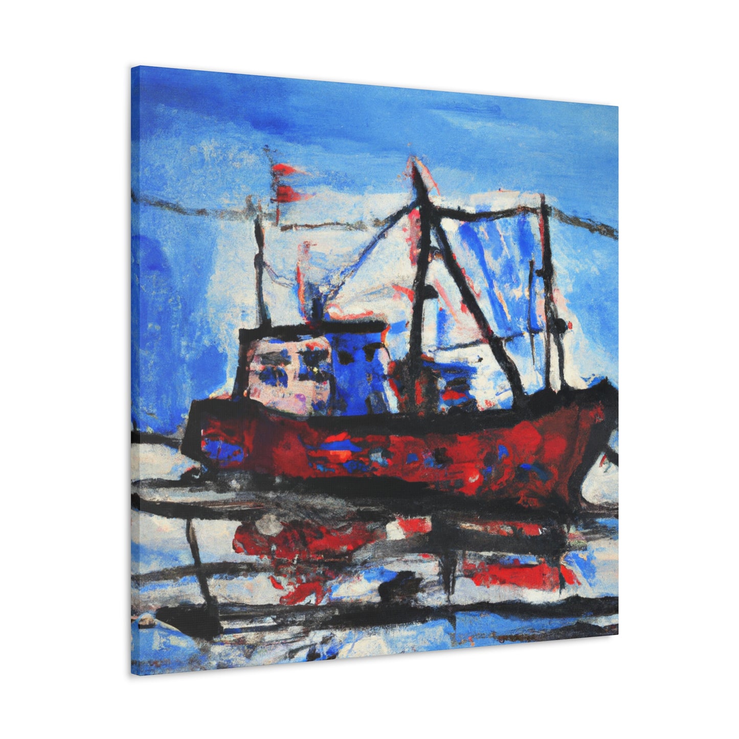 "Fishing Boat Encountering Storm" - Canvas