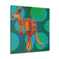 Kangaroo in Abstract - Canvas