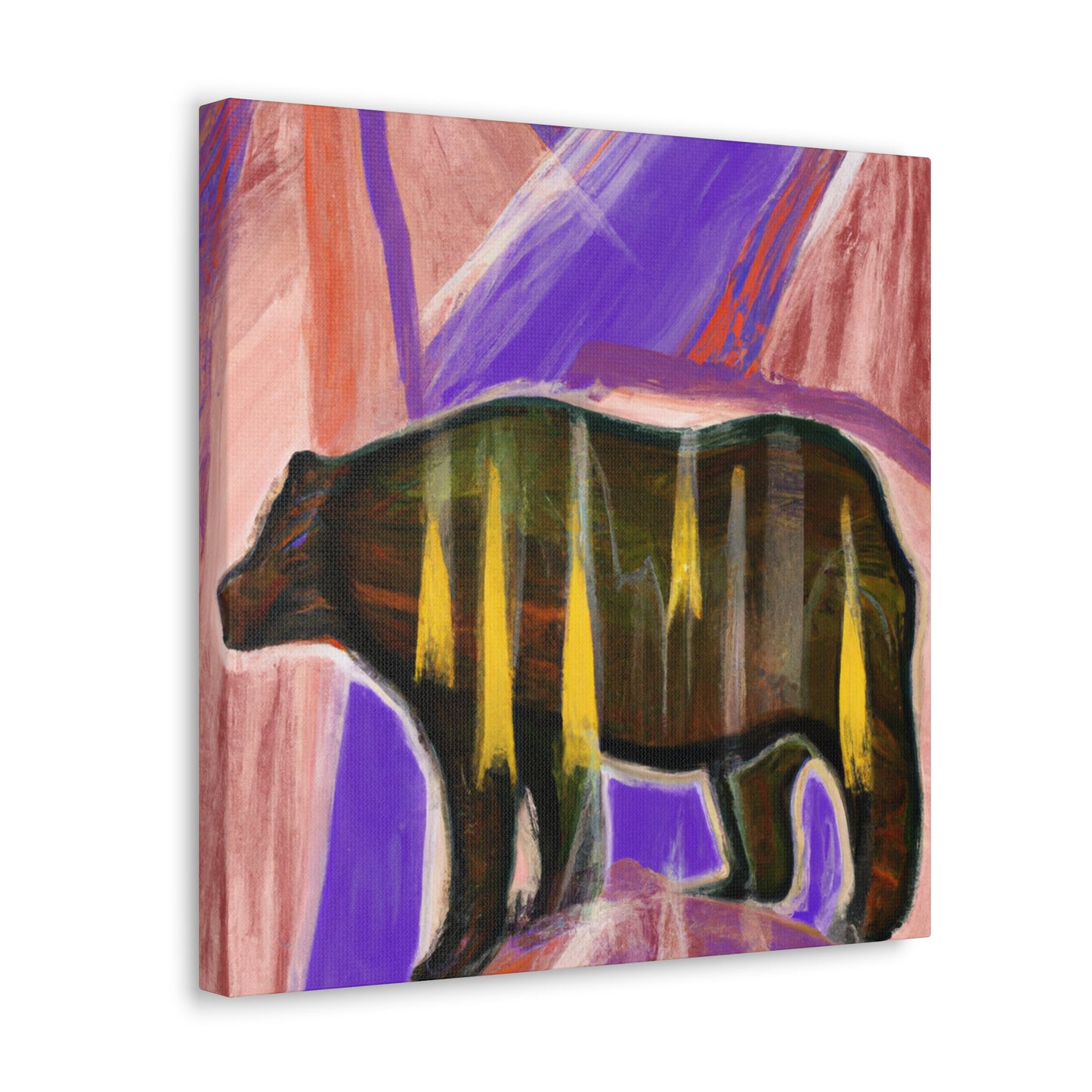 "Brown Bear and Glamour" - Canvas