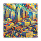 City in Vibrant Colors - Canvas