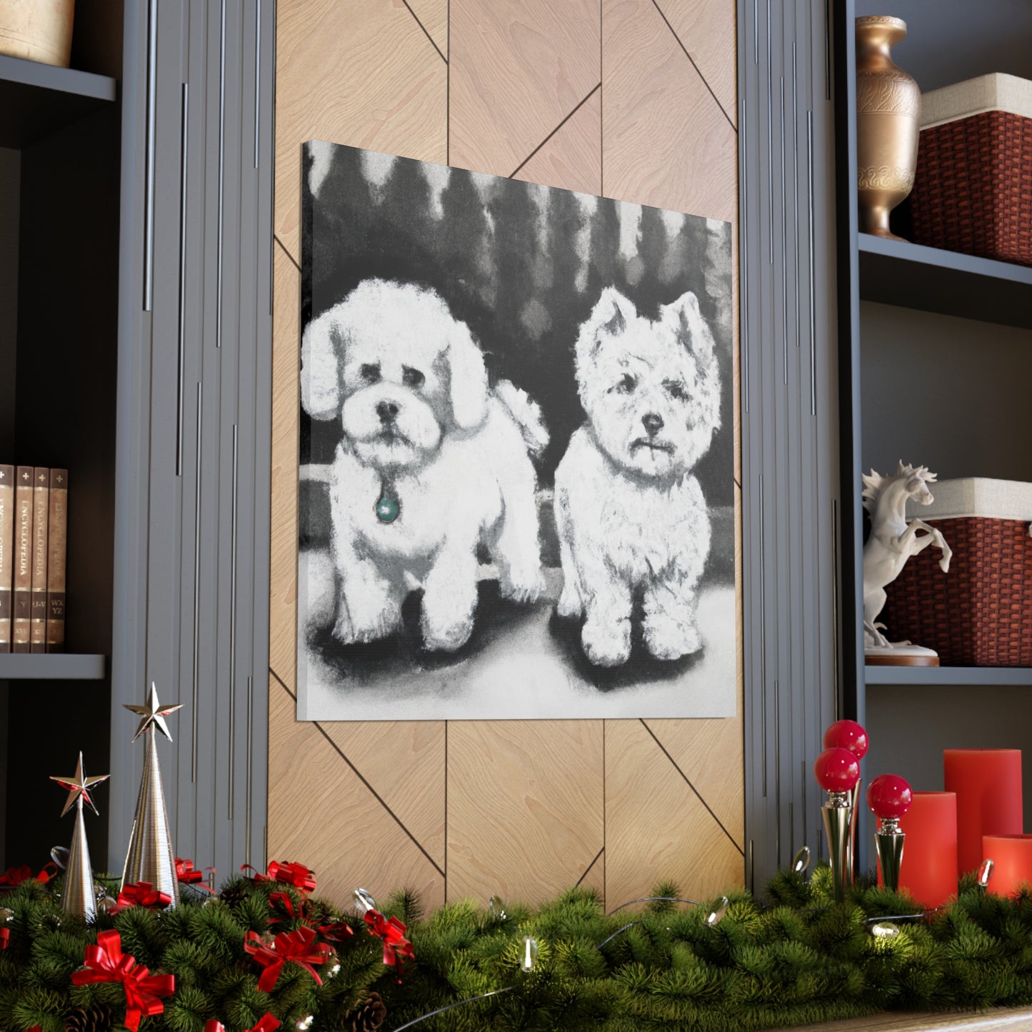 Sculpted Bichon Frise - Canvas