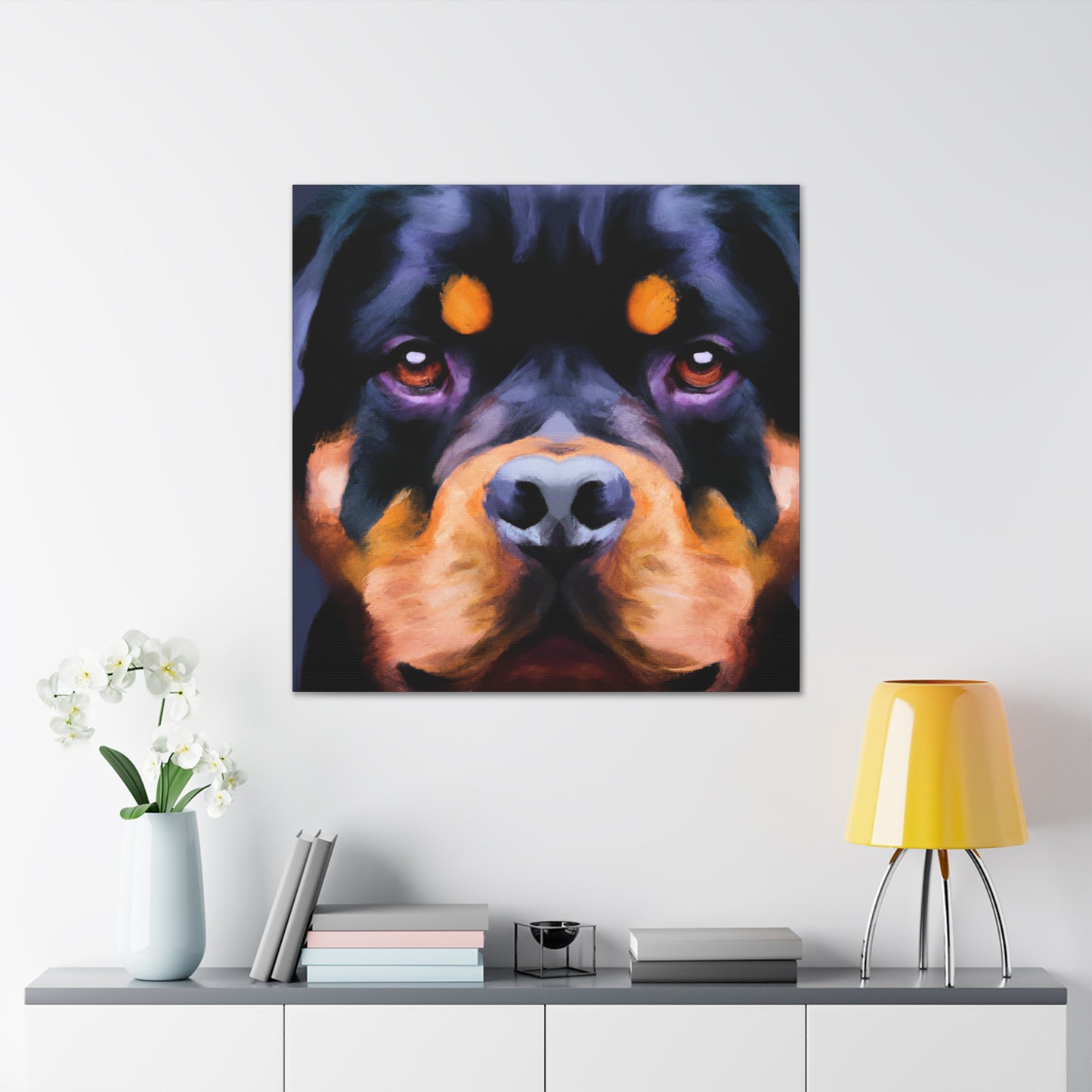 "Rottweiler Ruff Regal" - Canvas