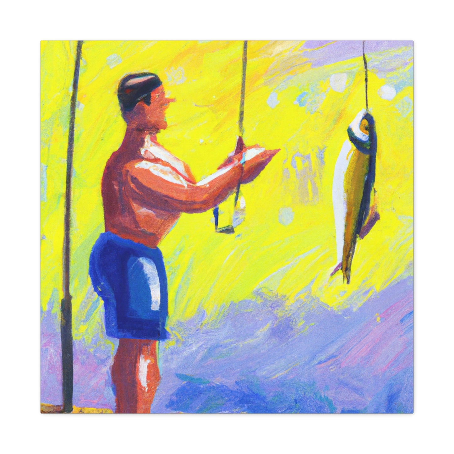 Fishing for Reflection - Canvas