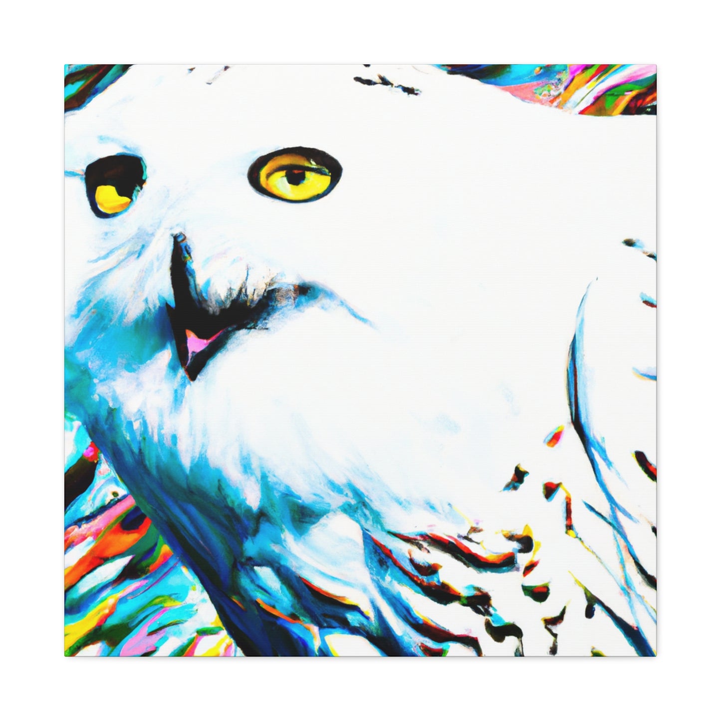 Snowy Owl Magic Glow - Canvas