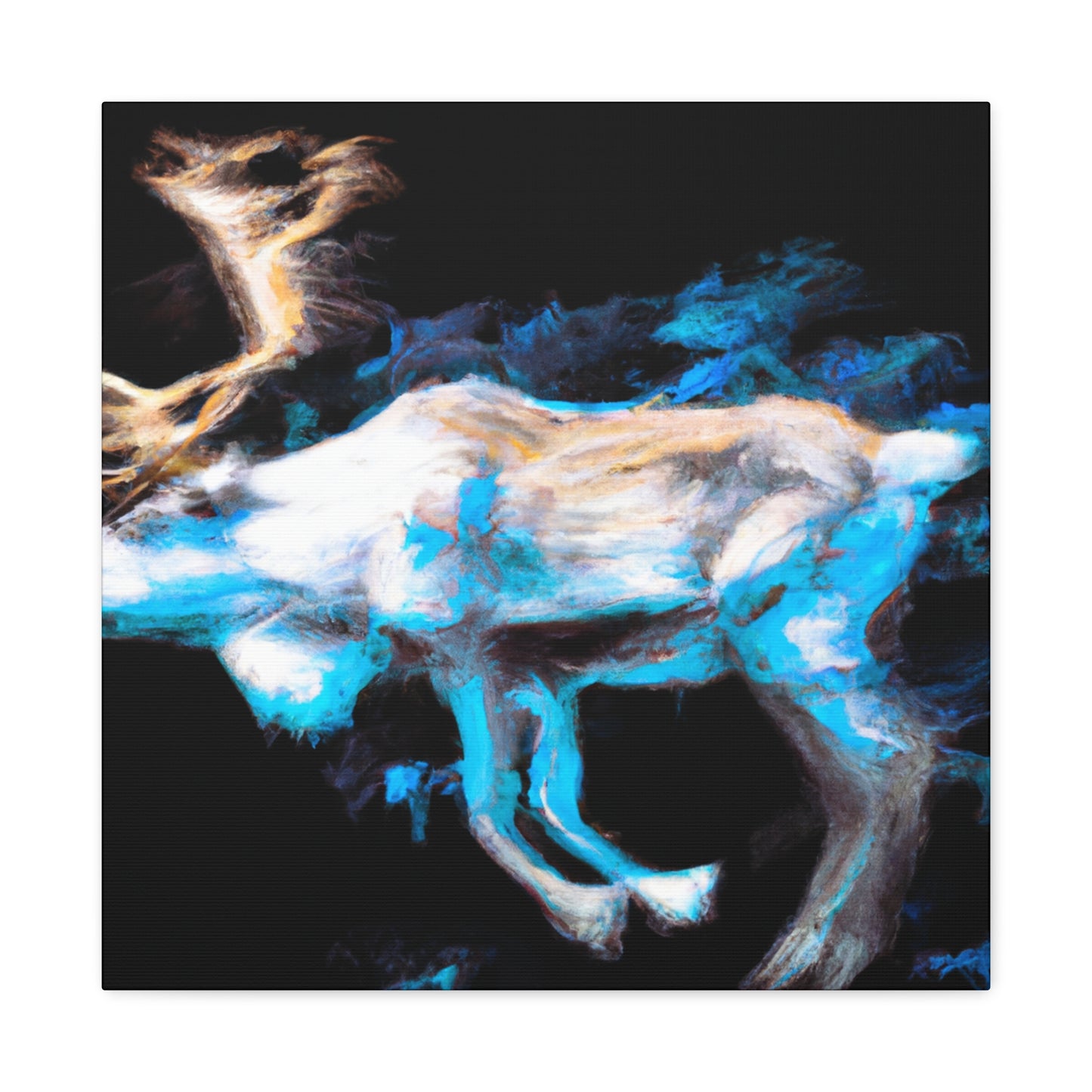 Reindeer in Impressionism - Canvas