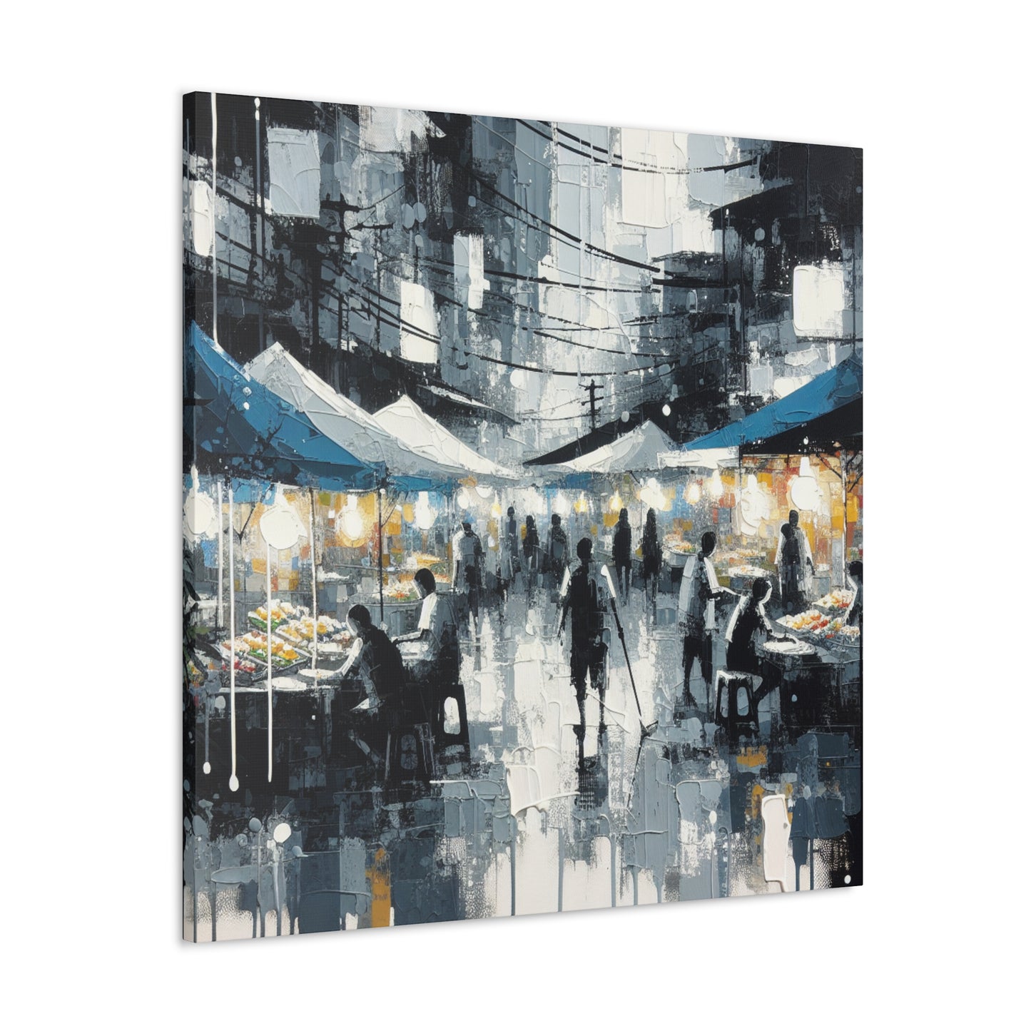 Illuminated Urban Tranquility - Canvas