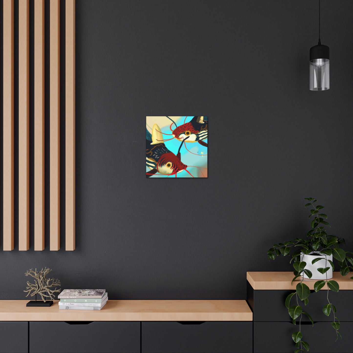 Catfish in Art Deco - Canvas