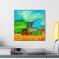 Combine Harvester Abstract - Canvas