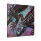 Iguanas in Abstraction - Canvas