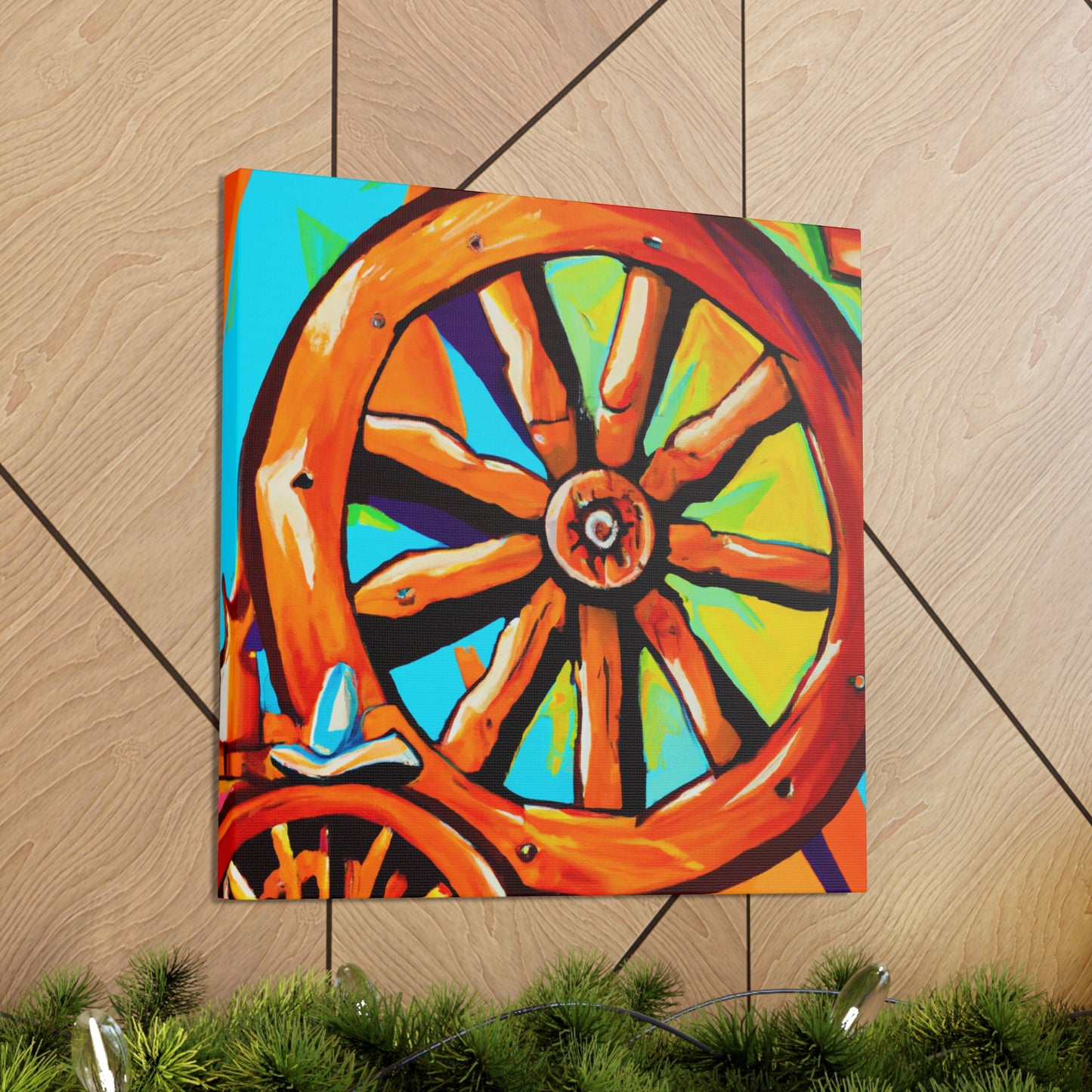 Wagon Wheel Art Deco - Canvas