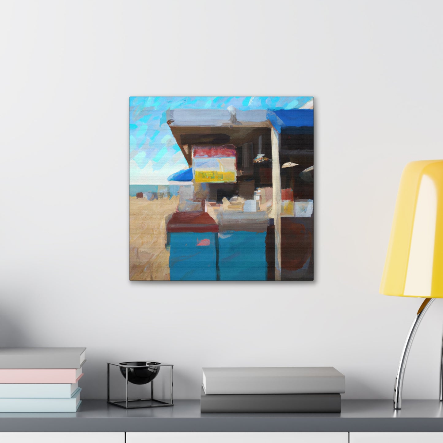 "Beach Shops Vista" - Canvas