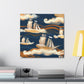 "Ship Riding Turbulent Waves" - Canvas