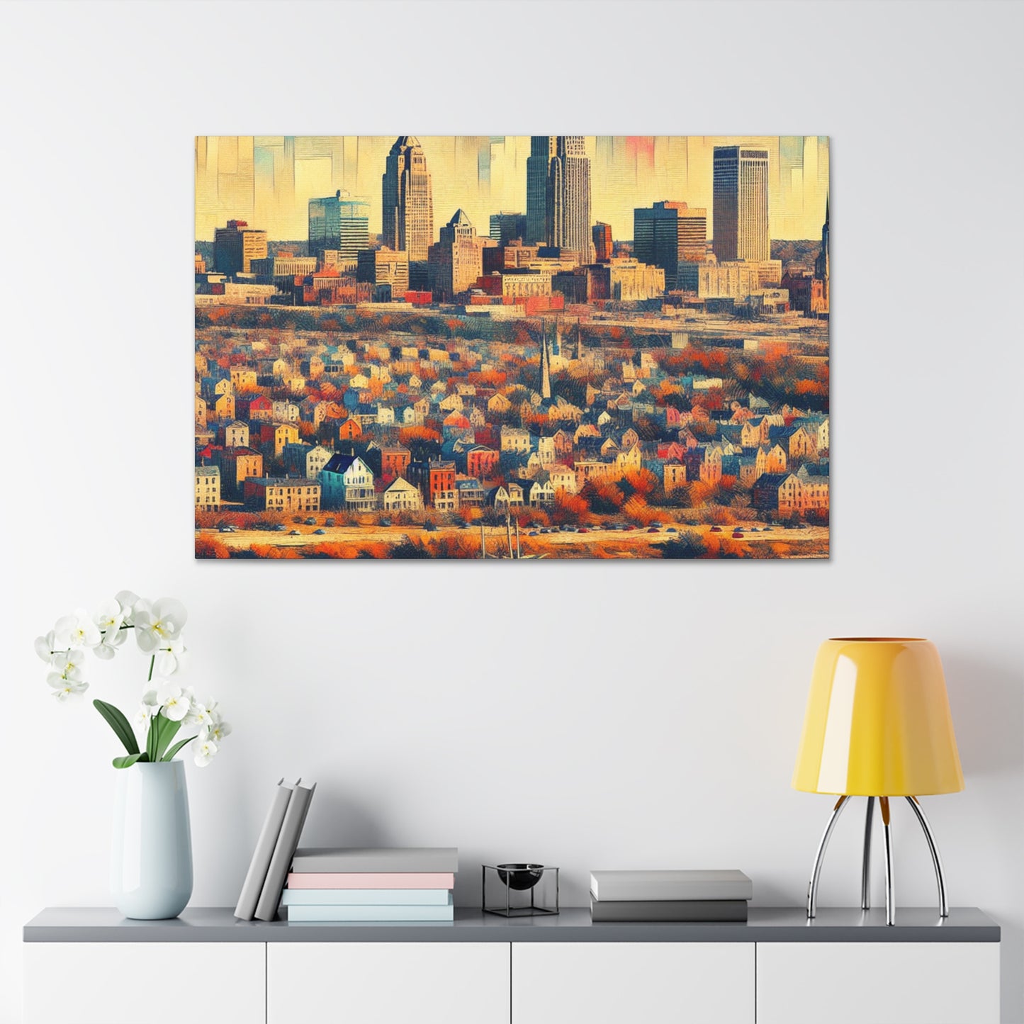 "Vibrant Hues of Omaha" - Canvas