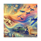 Whimsical Transportation Dreams - Canvas