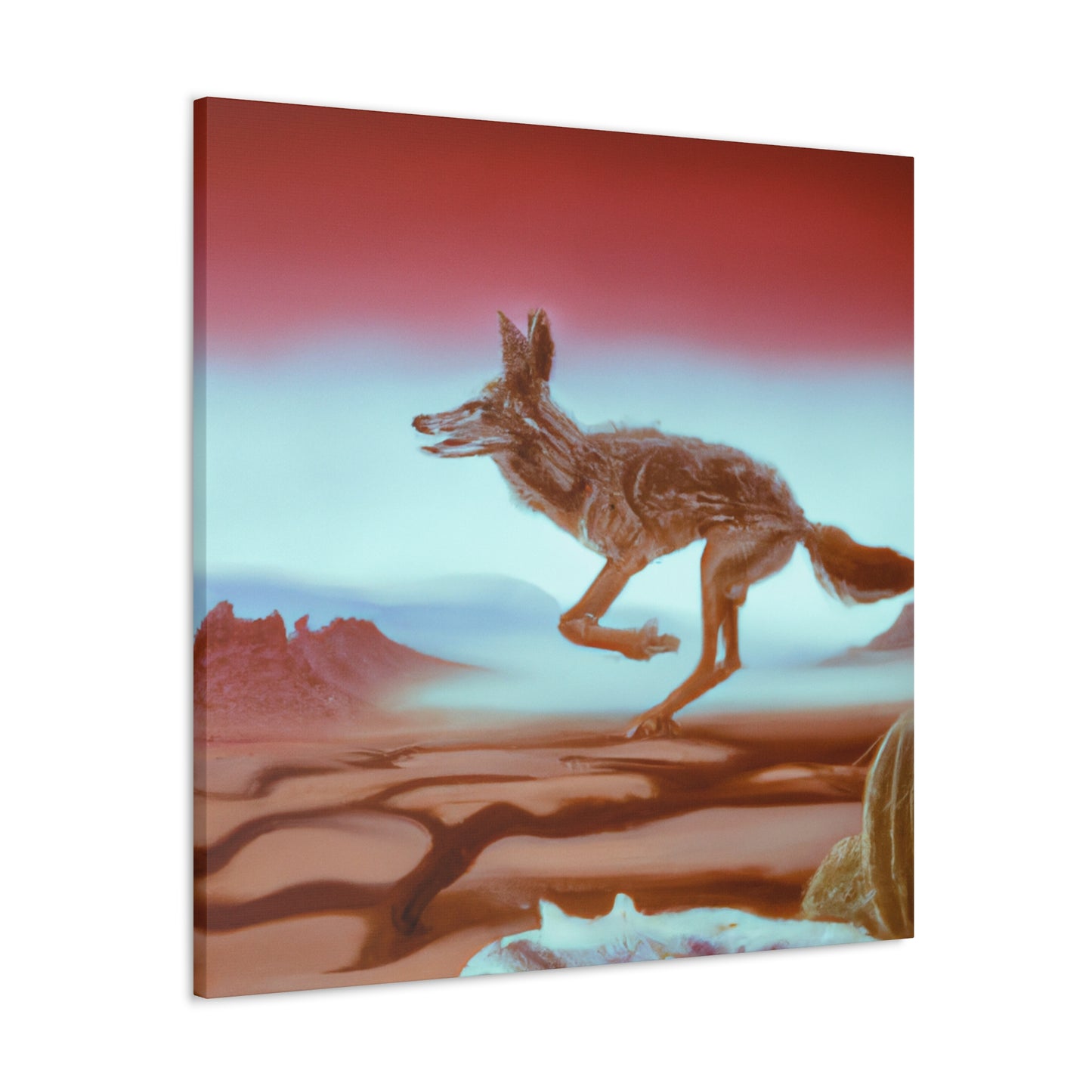 "Coyote's Surreal Slumber" - Canvas