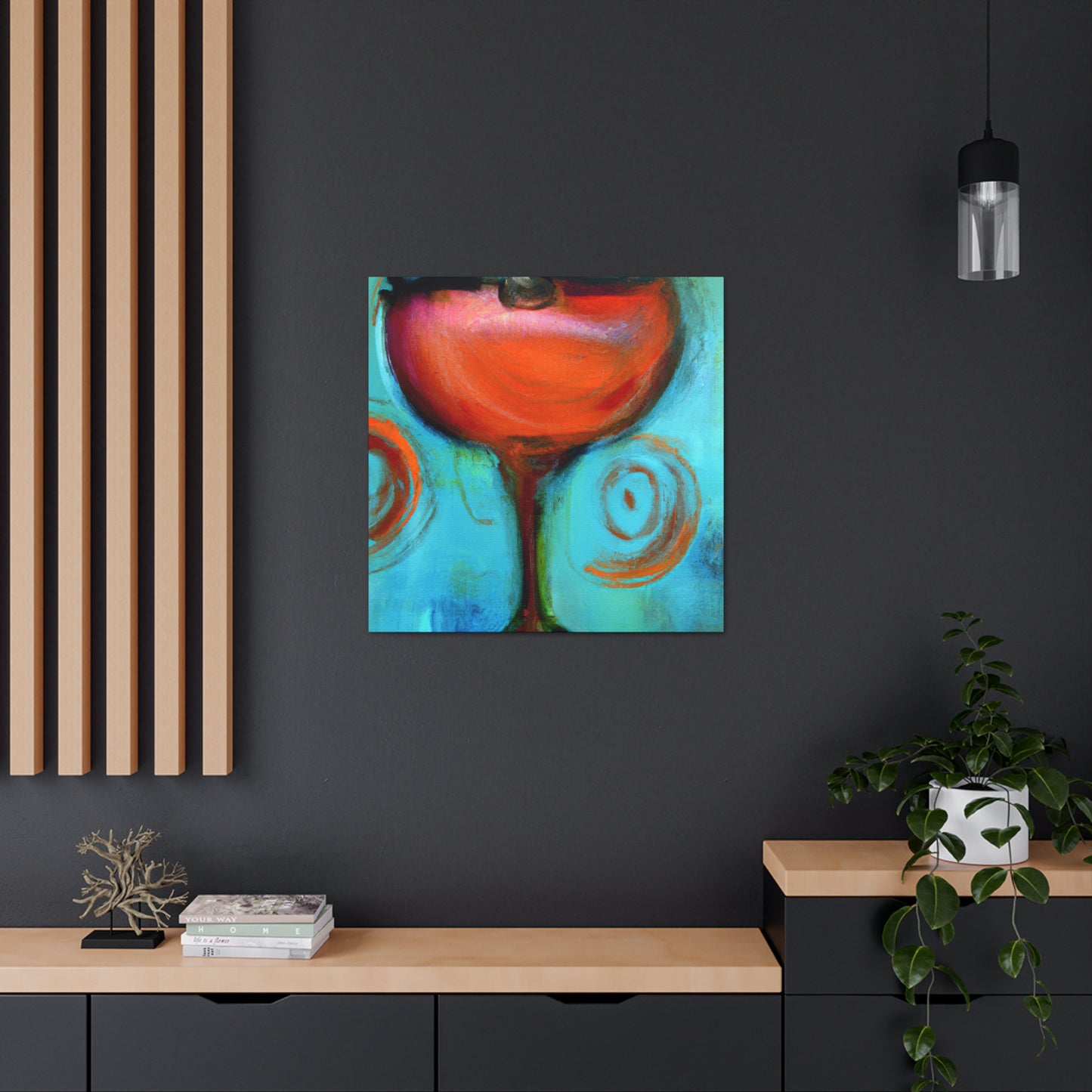 "Cheers to Wine Glass" - Canvas