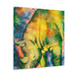 "Rhinoceros in Abstract" - Canvas