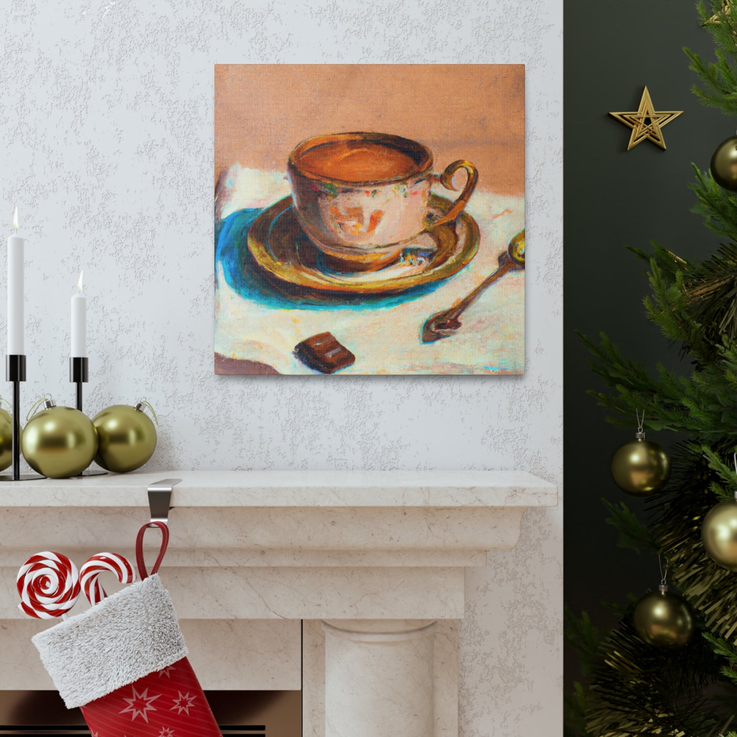 Coffee Cup Luxury Scene - Canvas