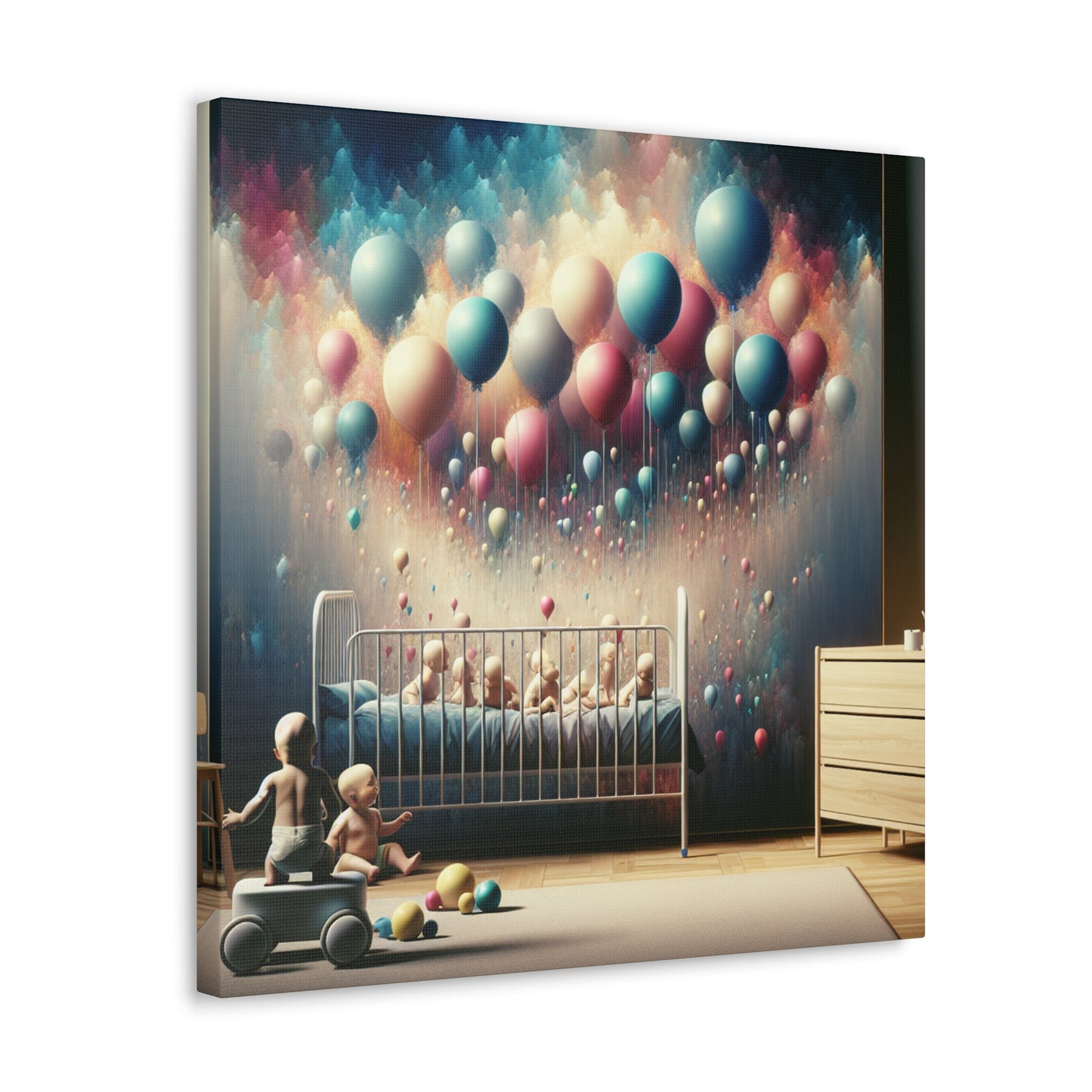 Skyward Serenade of Balloons - Canvas