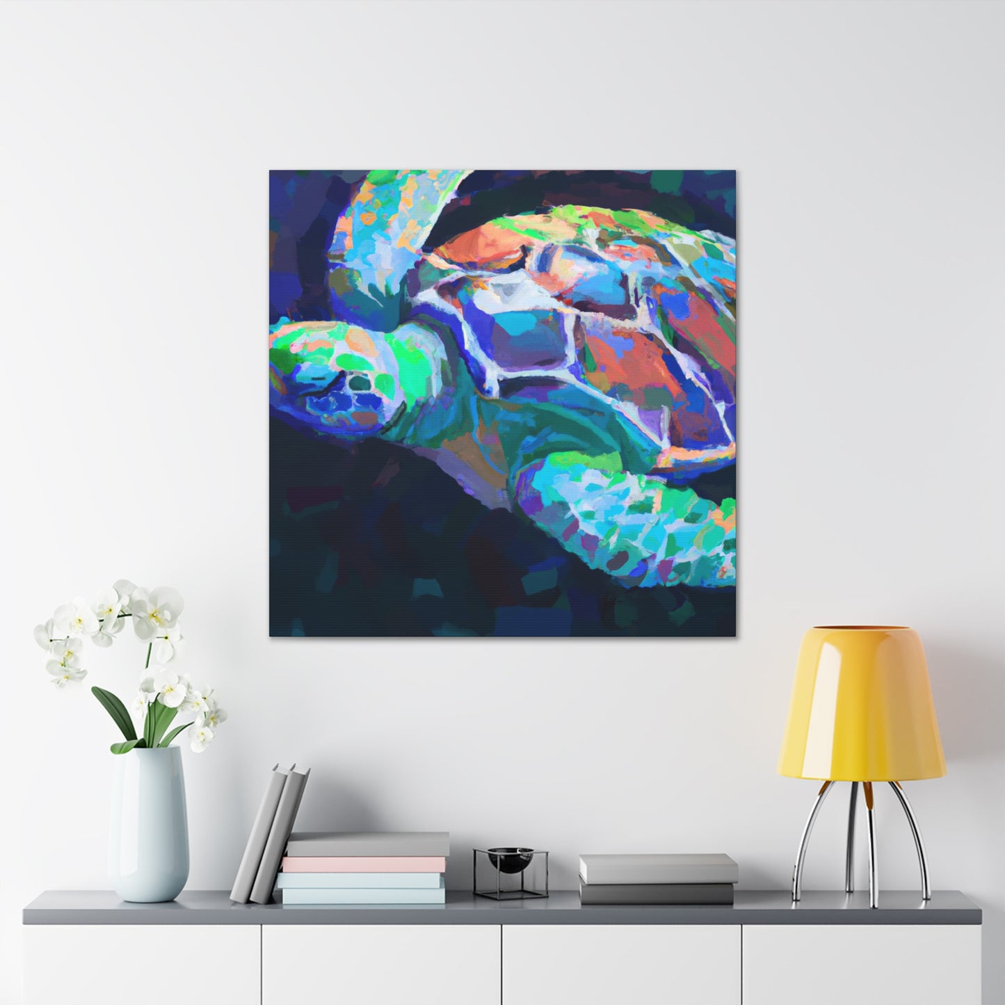 "Sea Turtle's Brilliant Hue" - Canvas