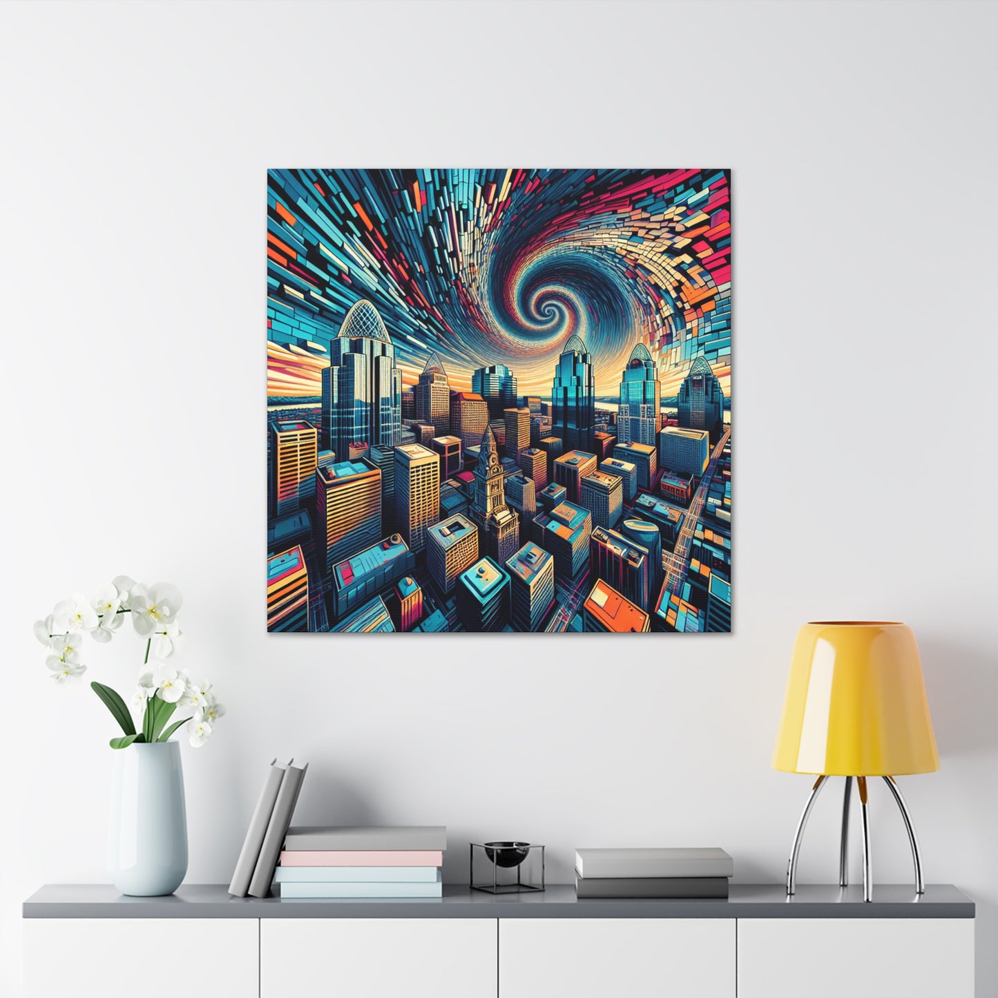 "Vibrant Cincinnati Dreams" - Canvas