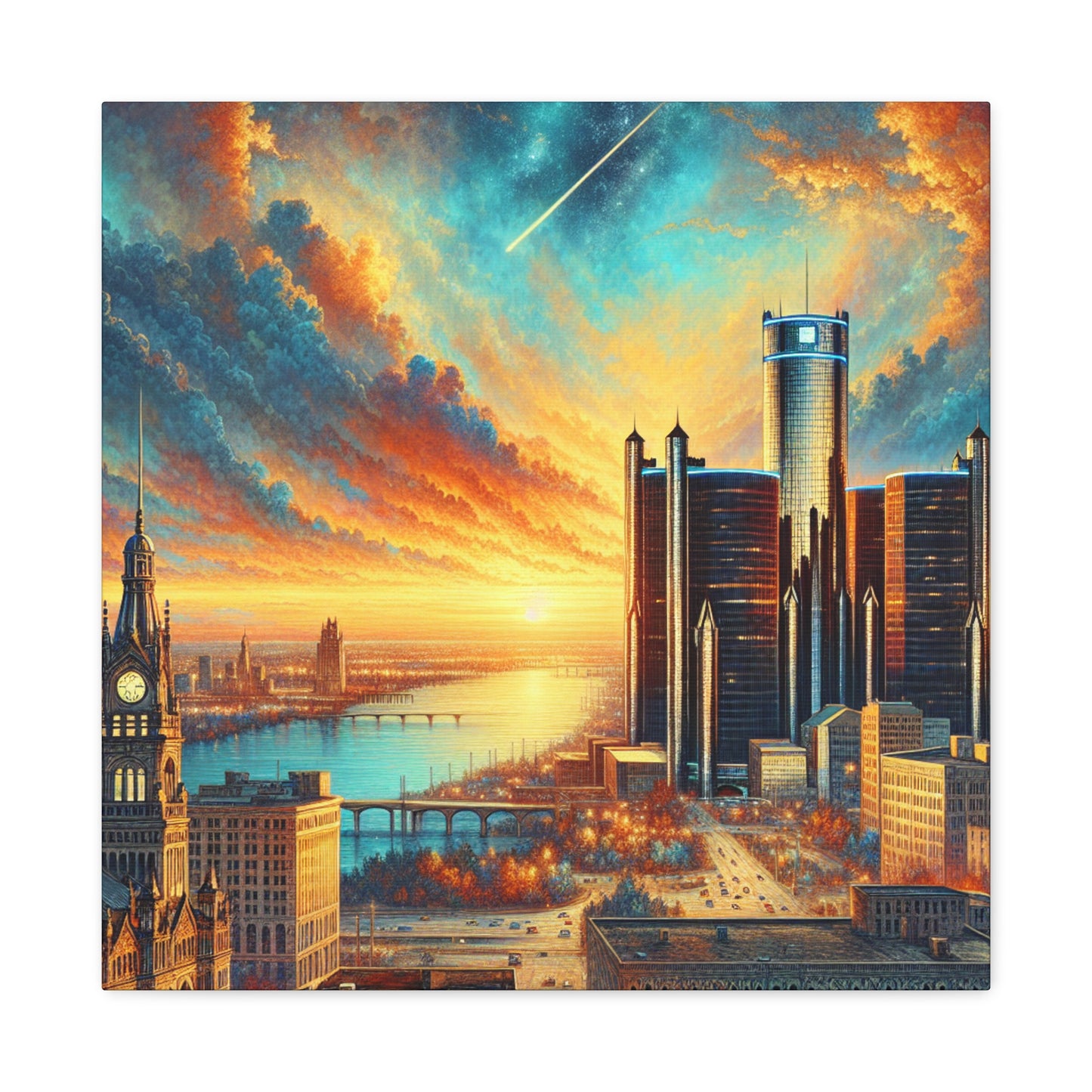 "Renaissance Reverie: Detroit's Splendor" - Canvas