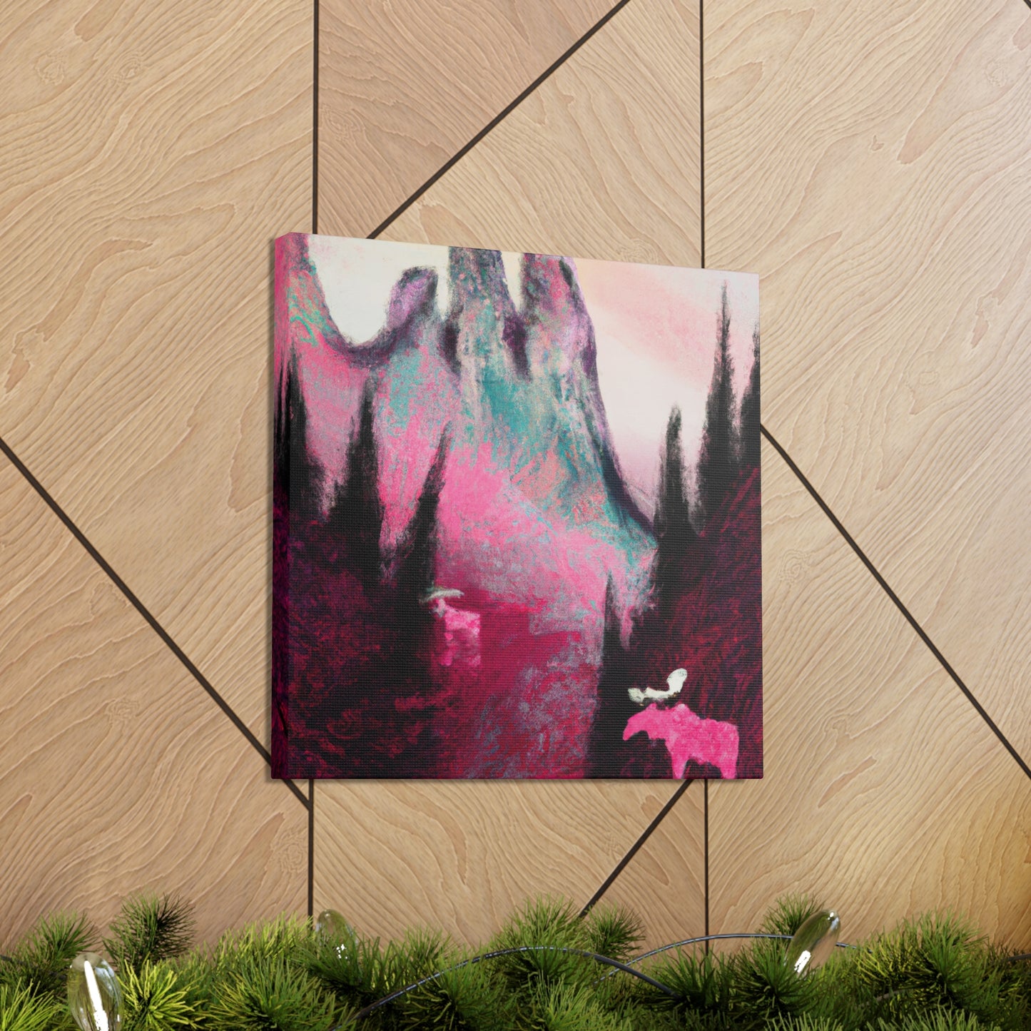 Moose in Splendour. - Canvas