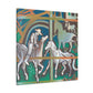 Grazing Horses in Spring - Canvas