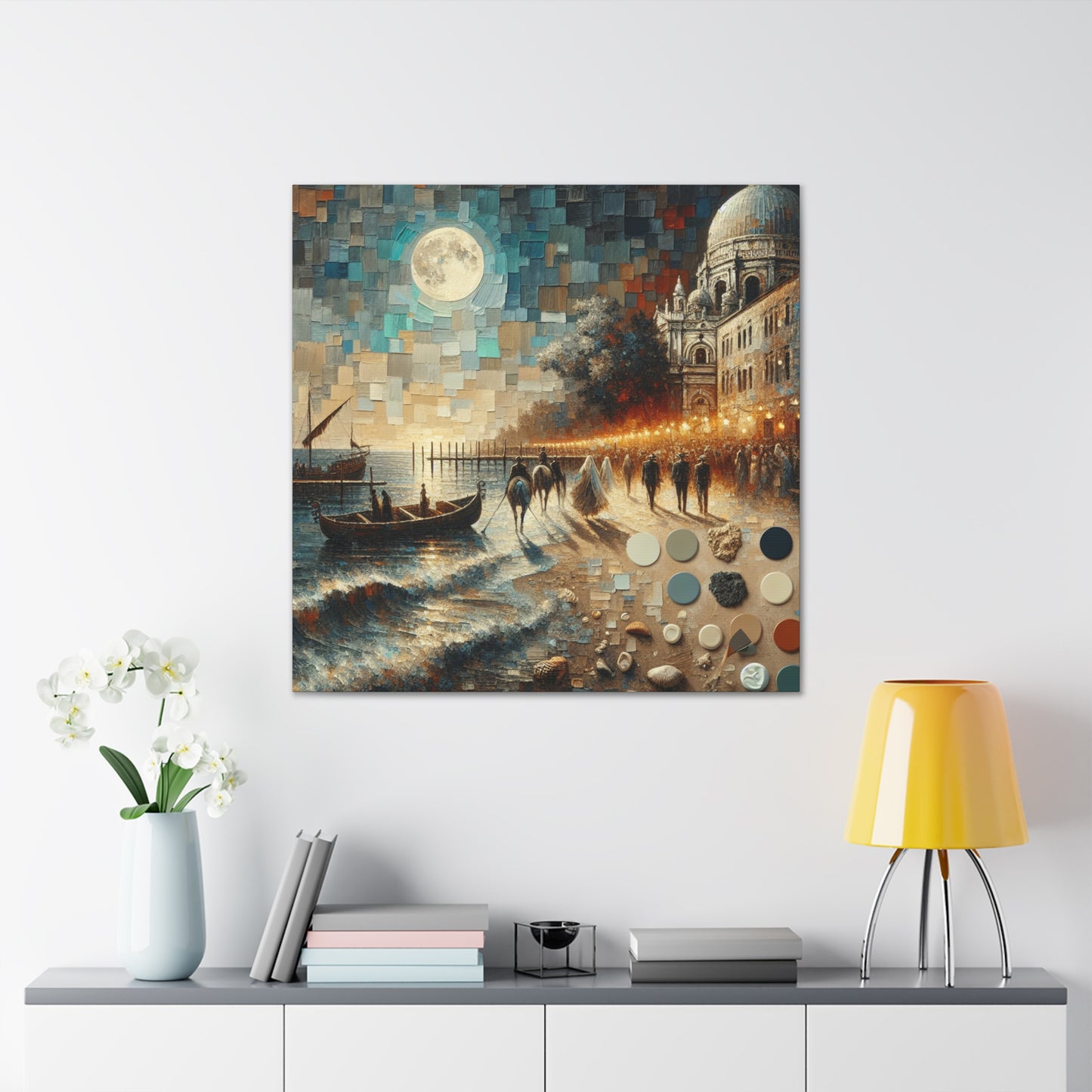 "Luminous Shore Revelry" - Canvas