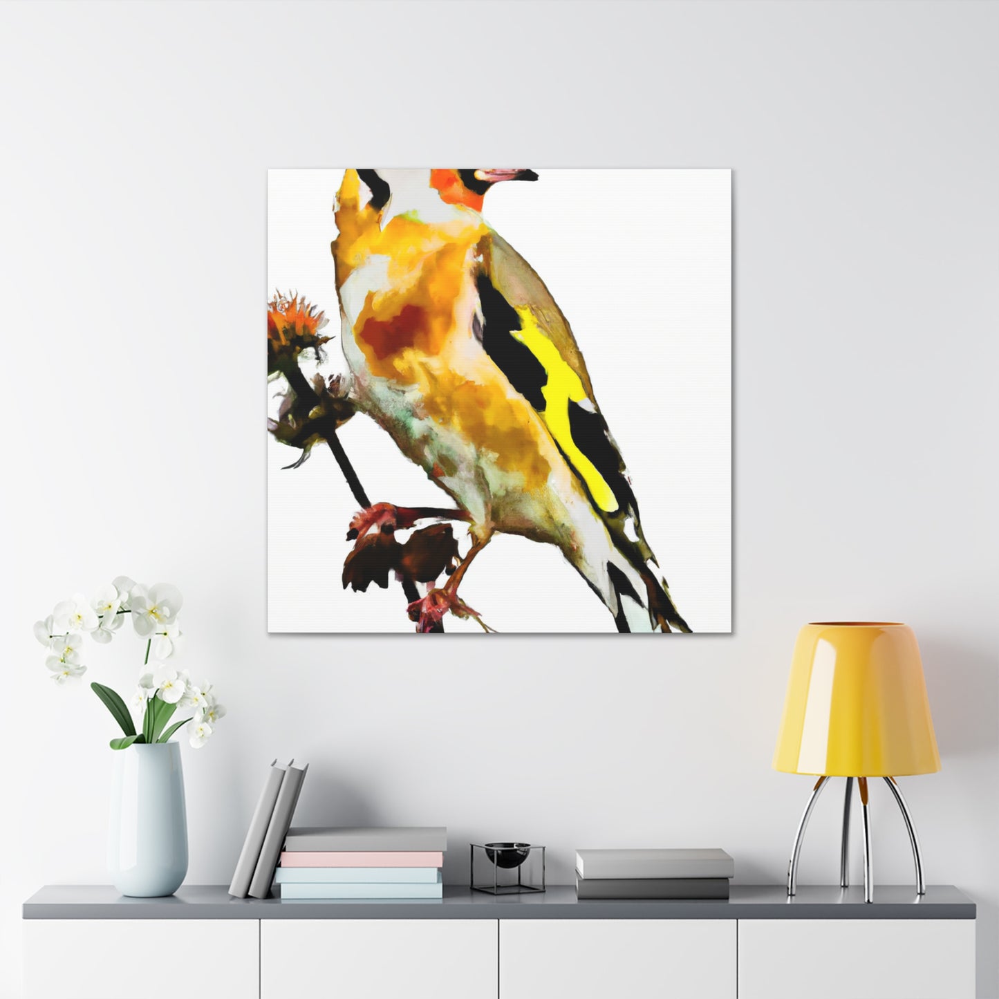 "Flock of Goldfinches" - Canvas