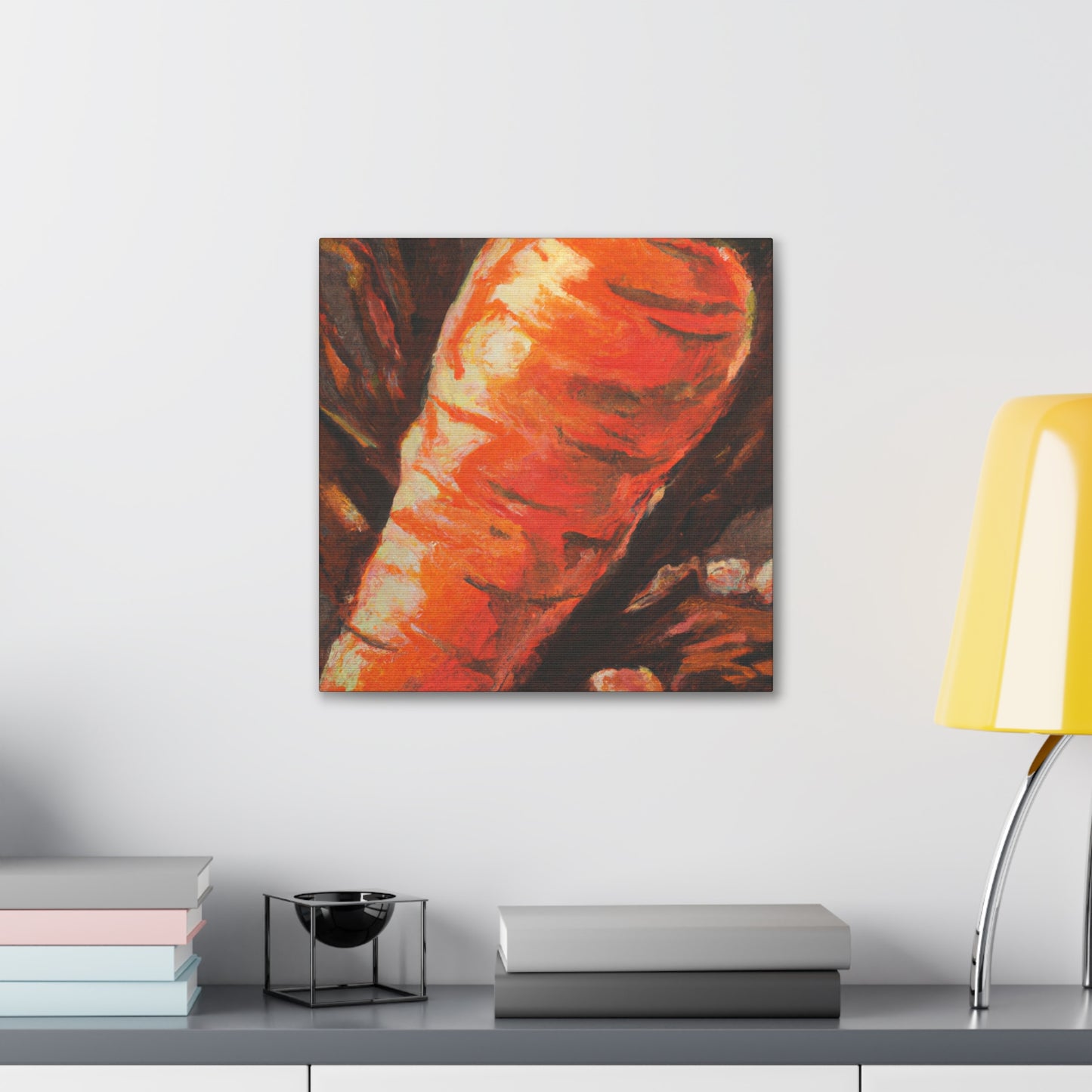 "Carrot in Impasto Glaze" - Canvas