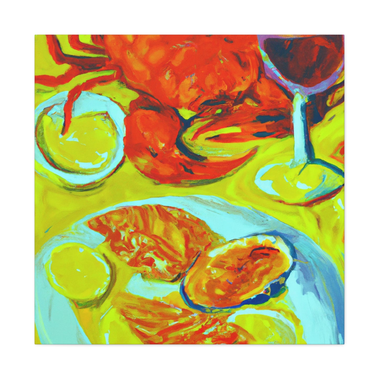 "Seafood in Post-Impressionism" - Canvas