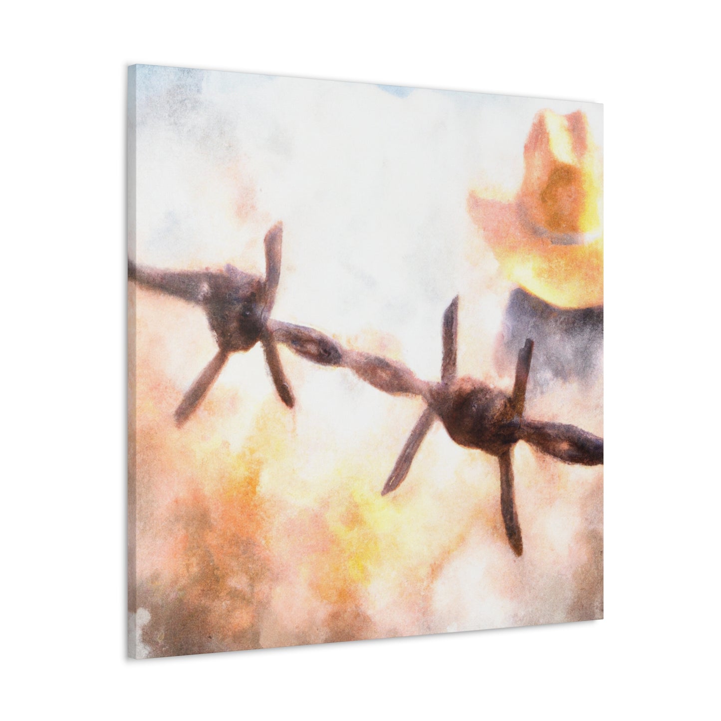 Barbed Wire Fencescape - Canvas