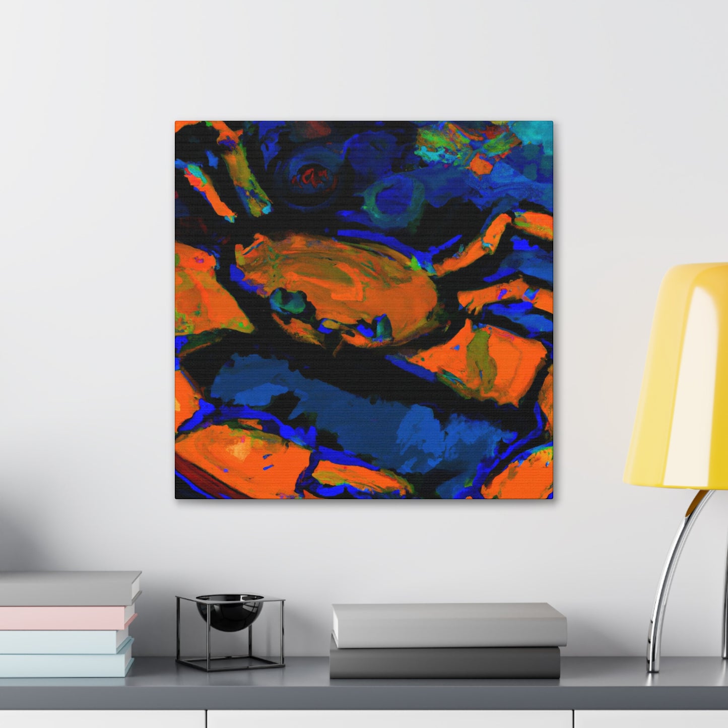 Crab-Crawling Colorful Chaos - Canvas