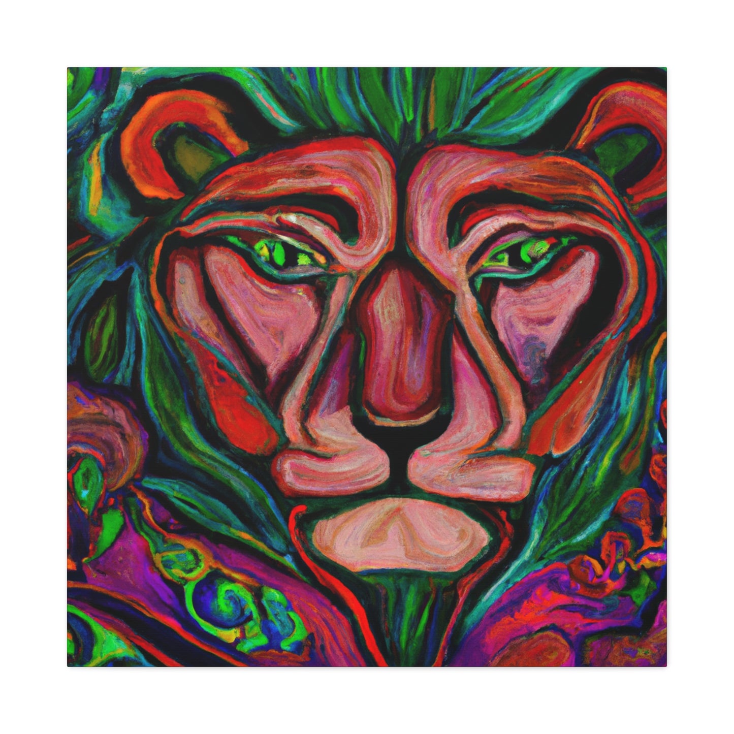 "Lion in Art Nouveau" - Canvas