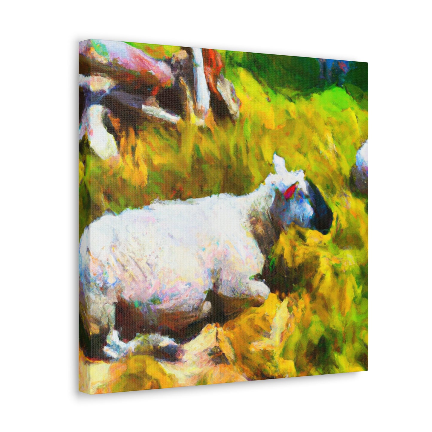 Sheep in Moonlight Glow - Canvas