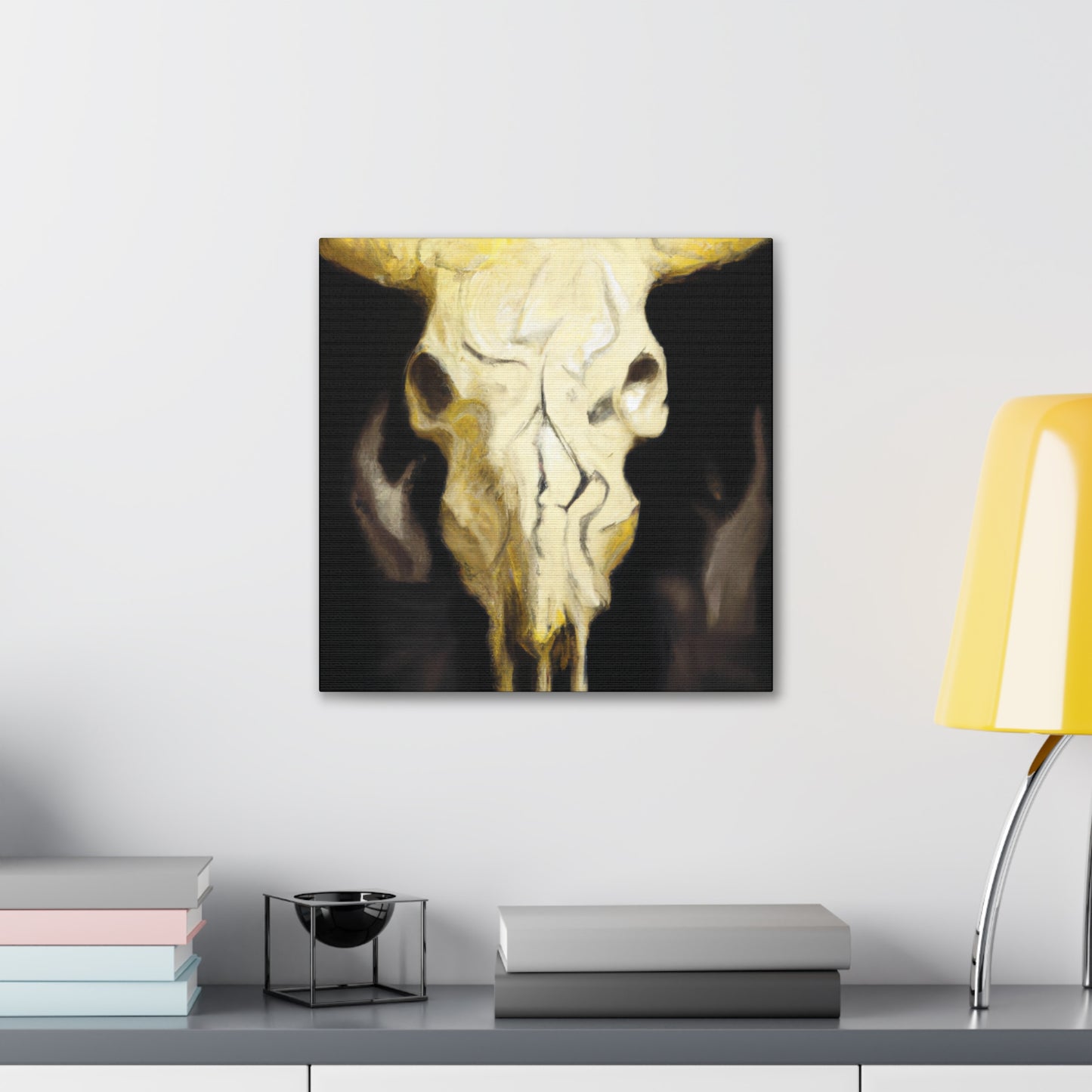 Cow Skull Reflection. - Canvas