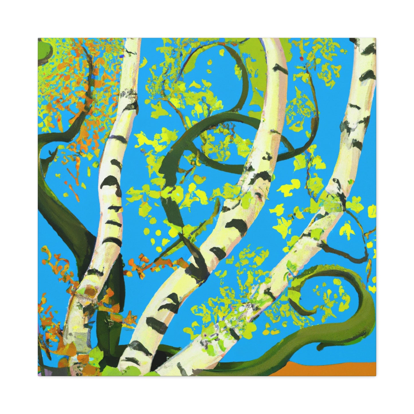 "Birch Tree in Bloom" - Canvas