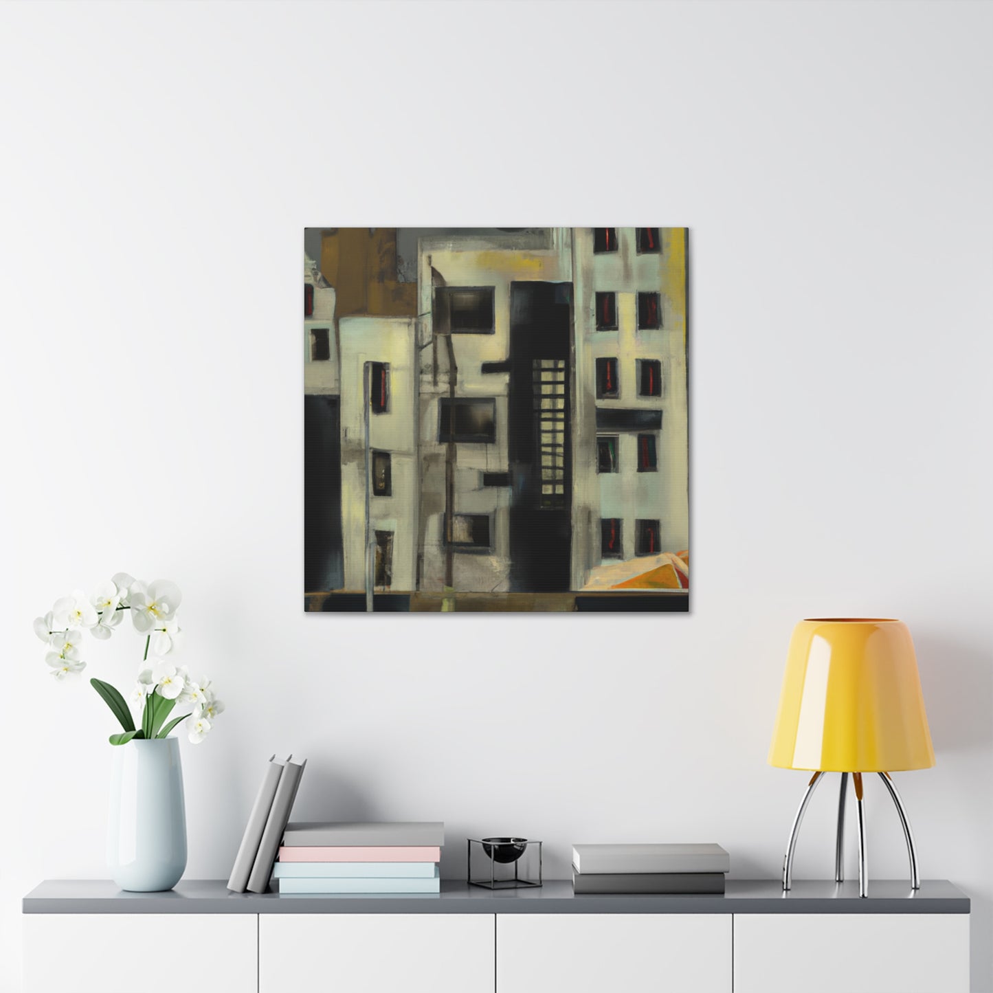 "Expressionist Cityscape Roar" - Canvas