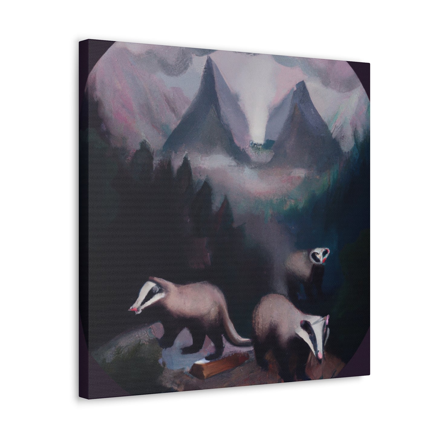 Badger in Surreal Dream - Canvas