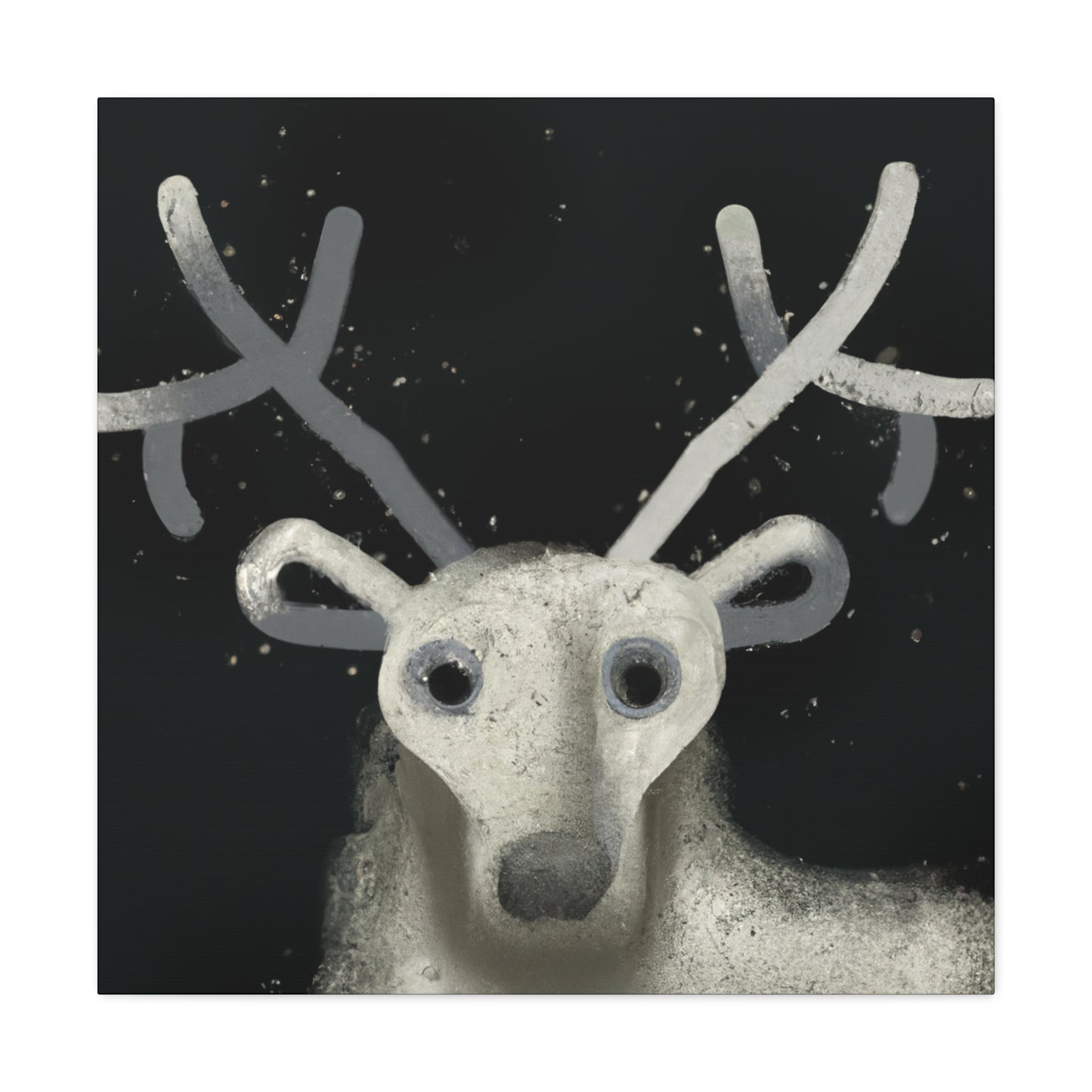 Reindeer in Blizzard - Canvas