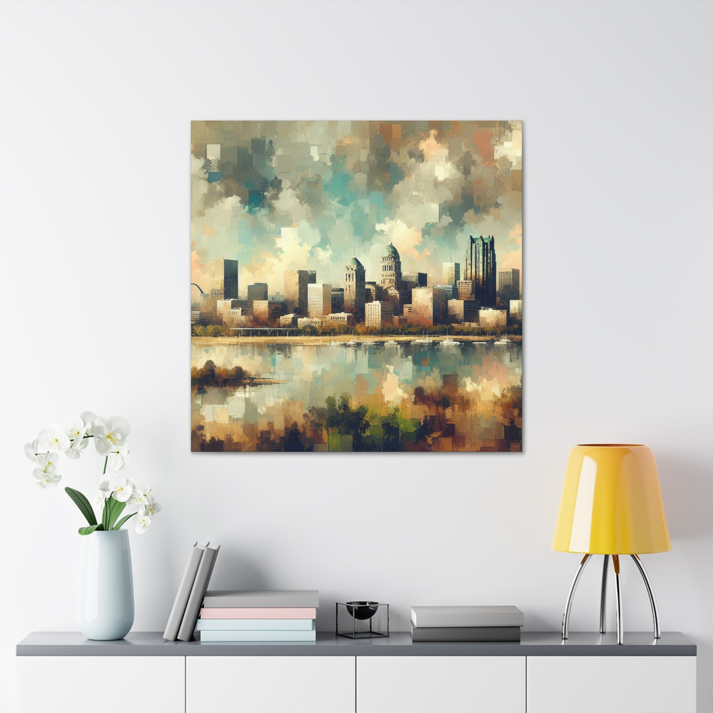 "Cityscape Symphony: St. Louis" - Canvas