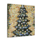 Christmas Tree Pointillism - Canvas