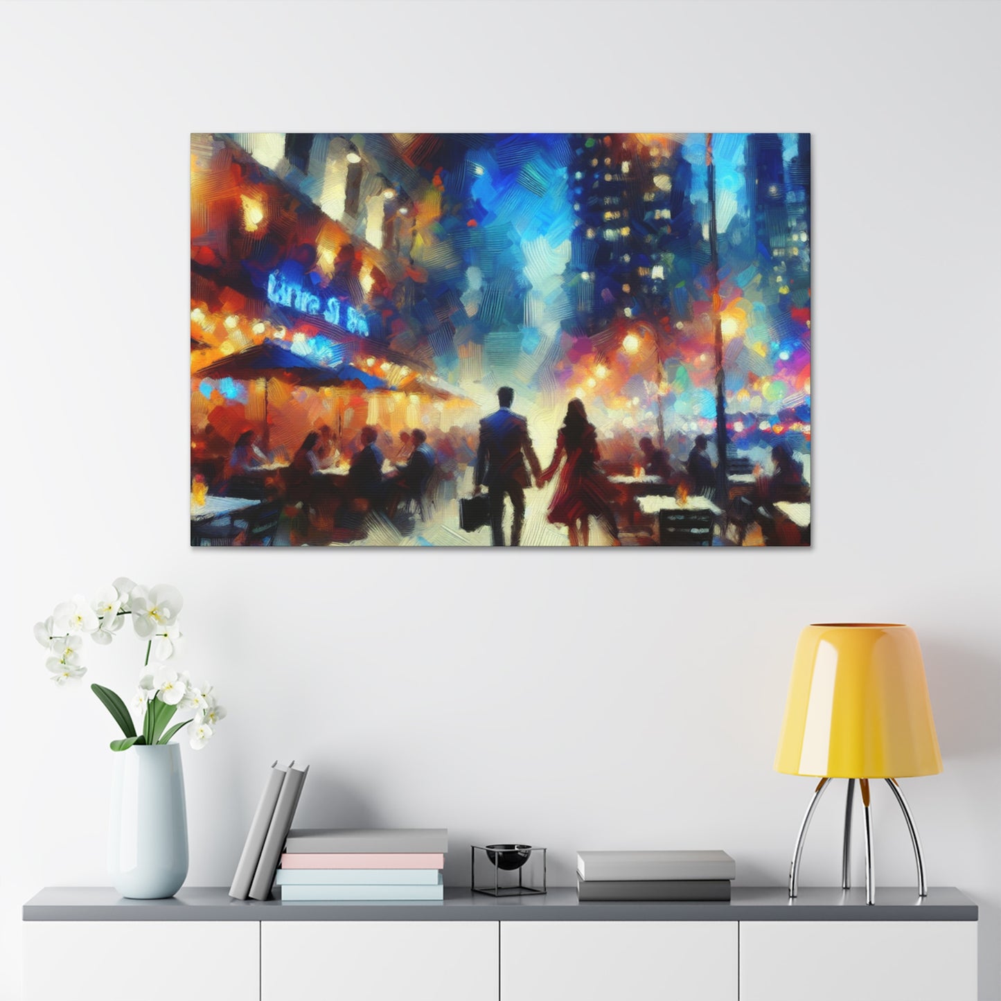 Romantic Evening Stroll - Canvas