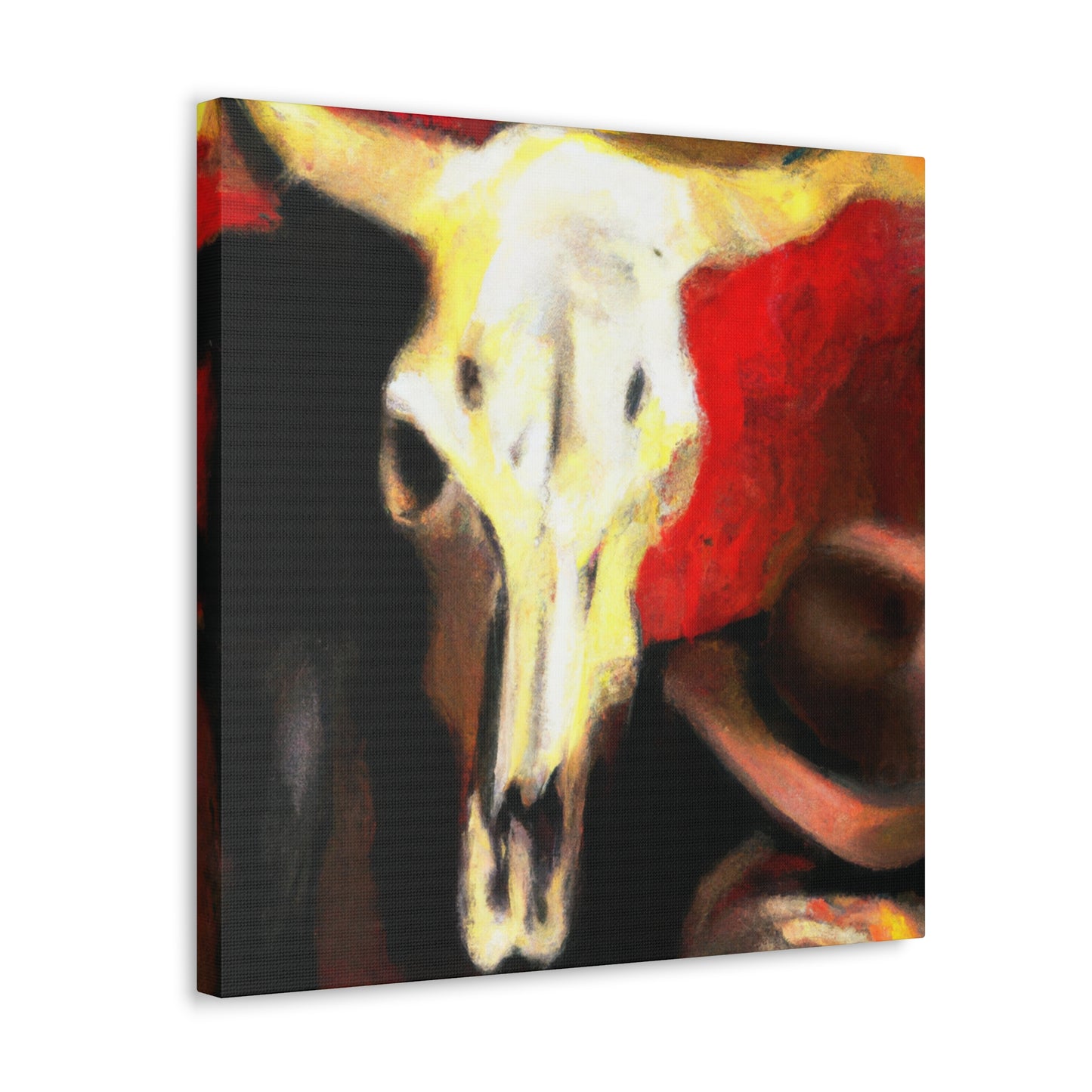 "Cow Skull Expressionism' - Canvas