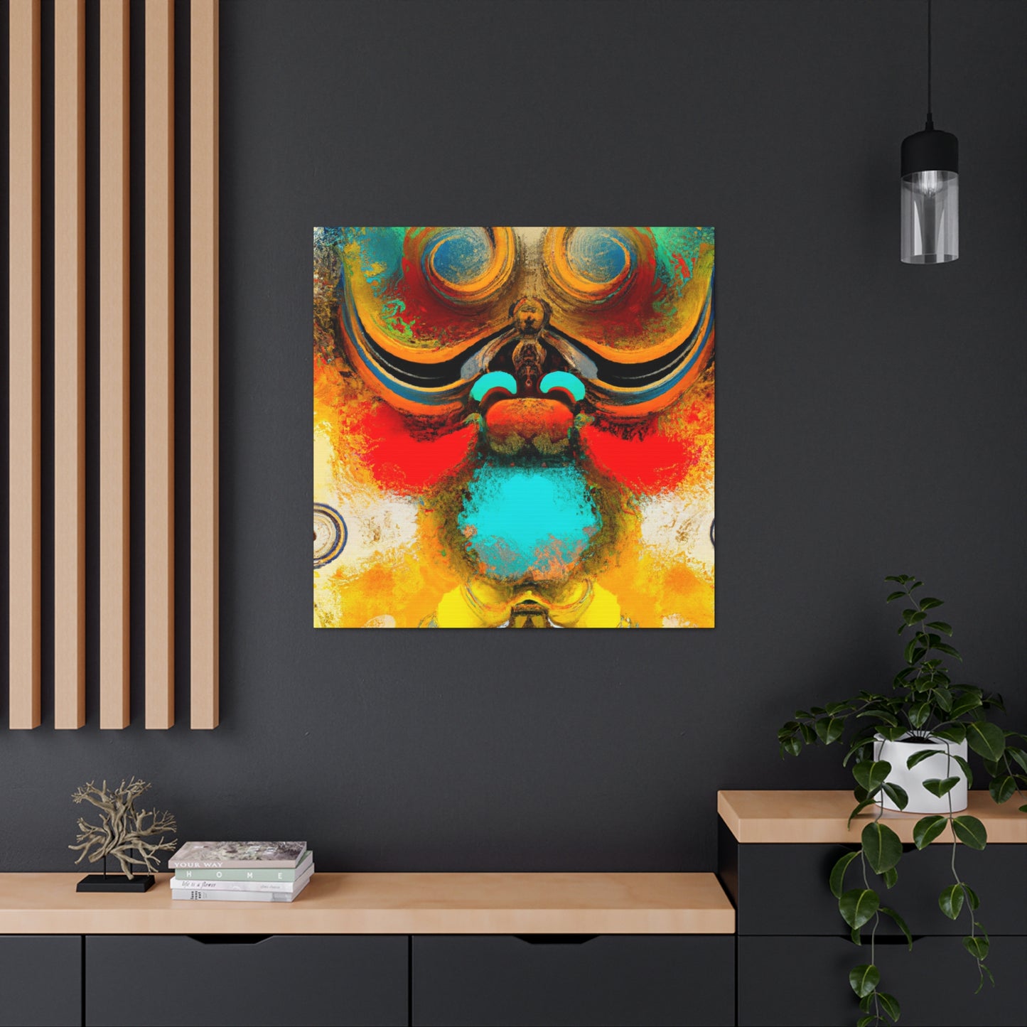 "Glowing Techno Geyser" - Canvas