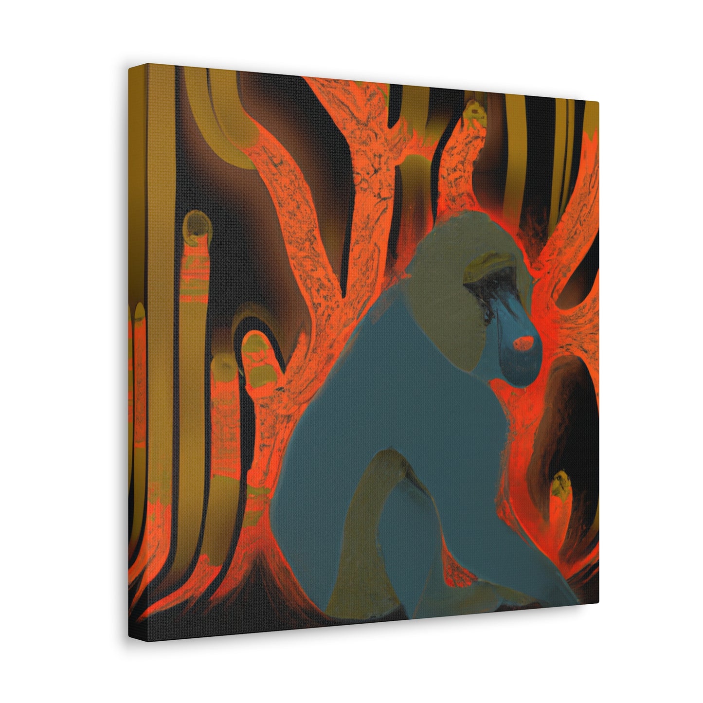 "Baboon In Art Deco" - Canvas