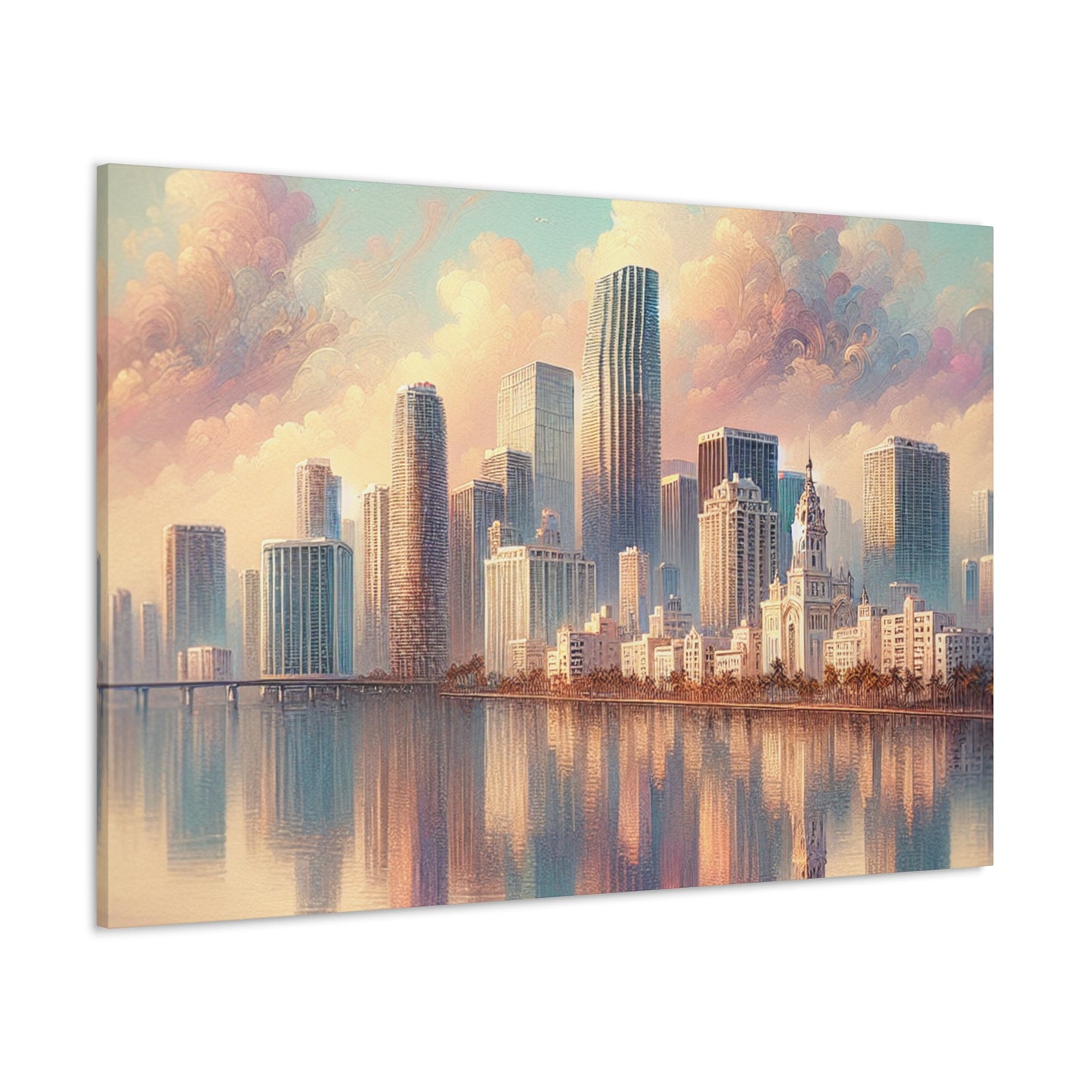 "Vibrant Miami Serenade" - Canvas