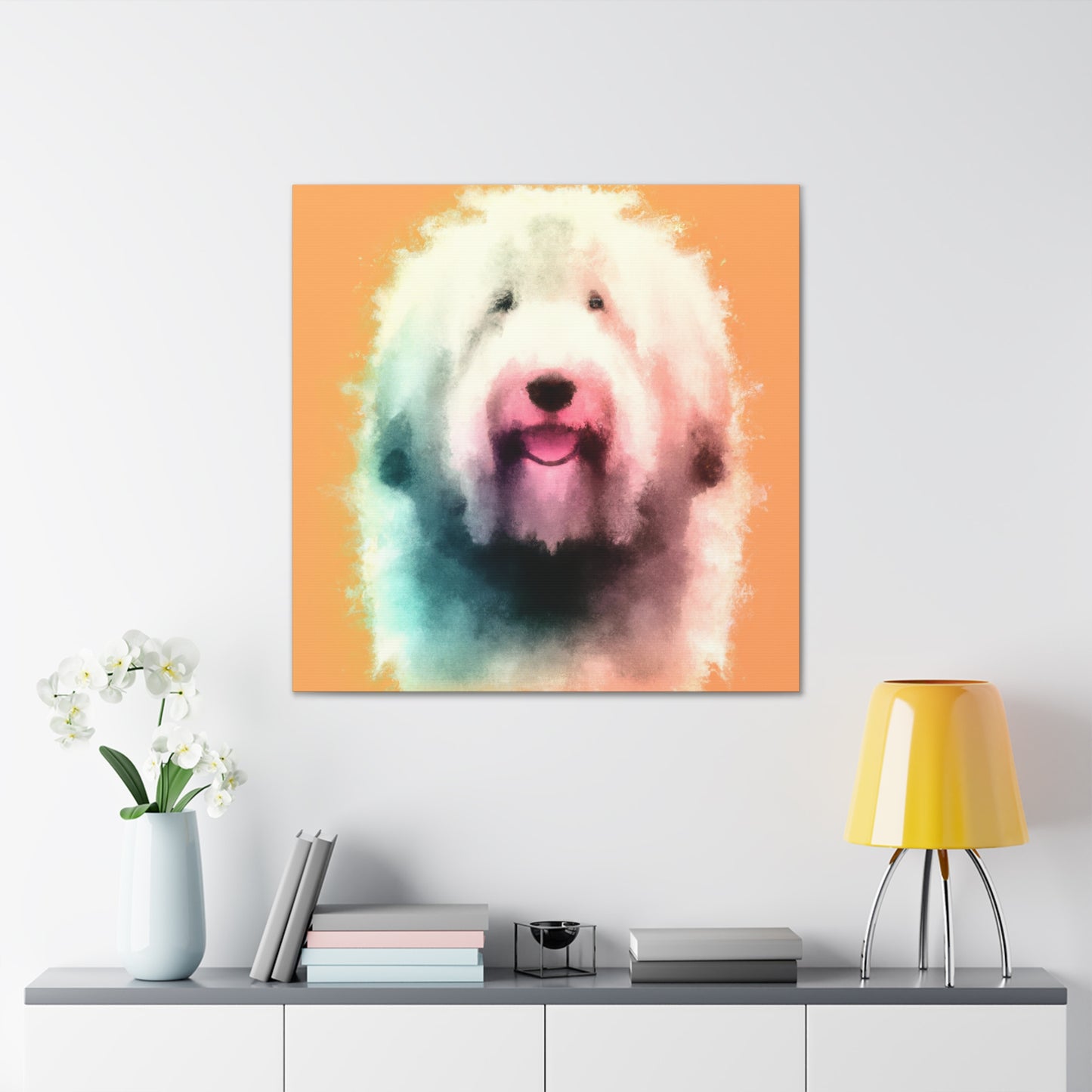 Old English Sheepdog Joy - Canvas